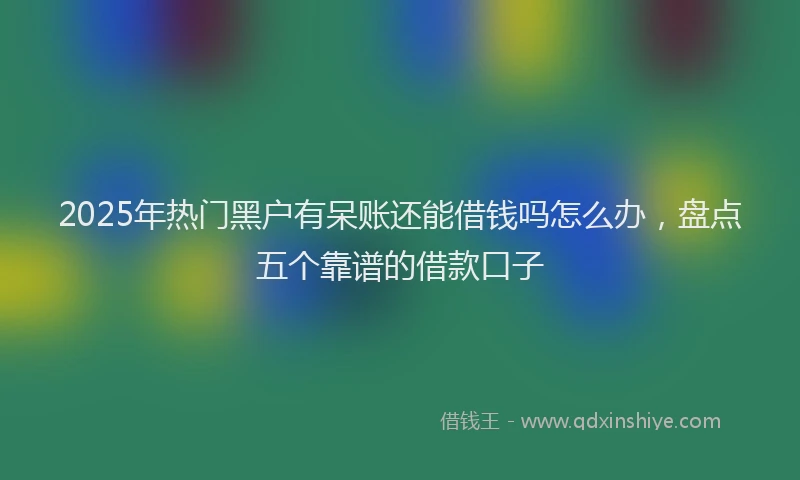 2025年热门黑户有呆账还能借钱吗怎么办，盘点五个靠谱的借款口子