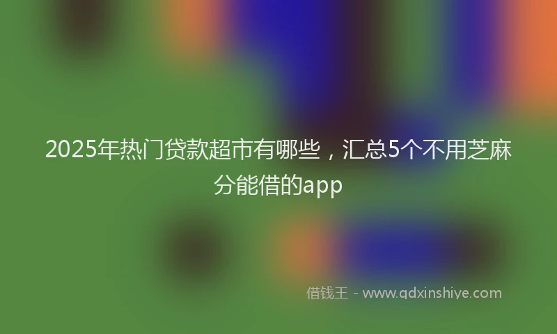 2025年热门贷款超市有哪些，汇总5个不用芝麻分能借的app