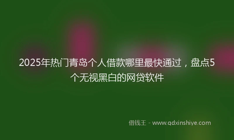 2025年热门青岛个人借款哪里最快通过，盘点5个无视黑白的网贷软件