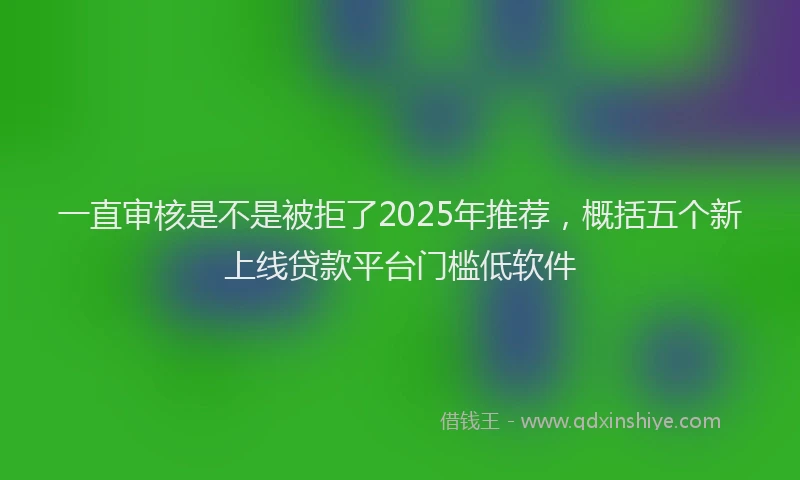 一直审核是不是被拒了2025年推荐，概括五个新上线贷款平台门槛低软件