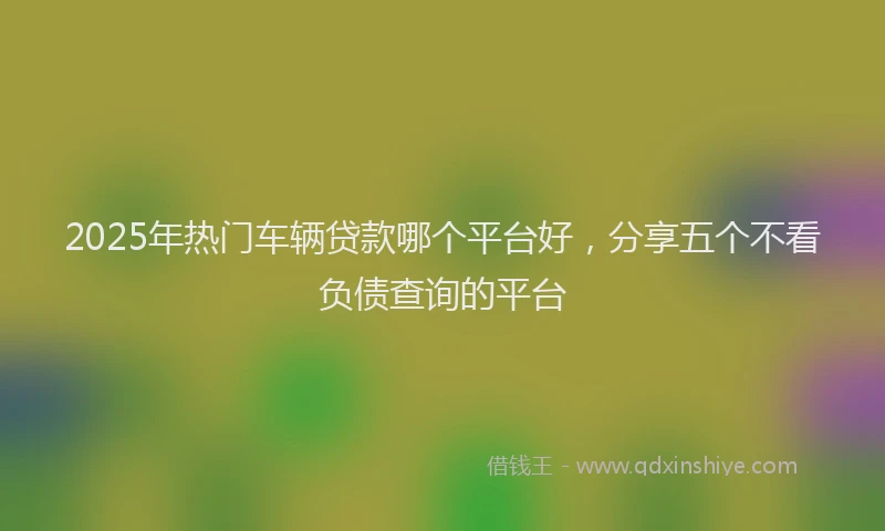 2025年热门车辆贷款哪个平台好，分享五个不看负债查询的平台