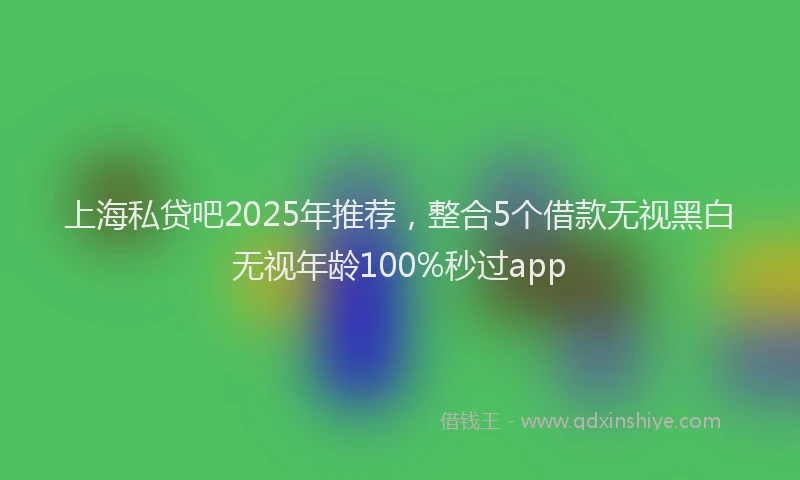 上海私贷吧2025年推荐，整合5个借款无视黑白无视年龄100%秒过app