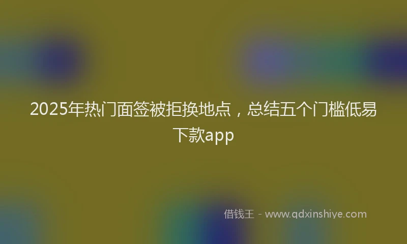 2025年热门面签被拒换地点，总结五个门槛低易下款app