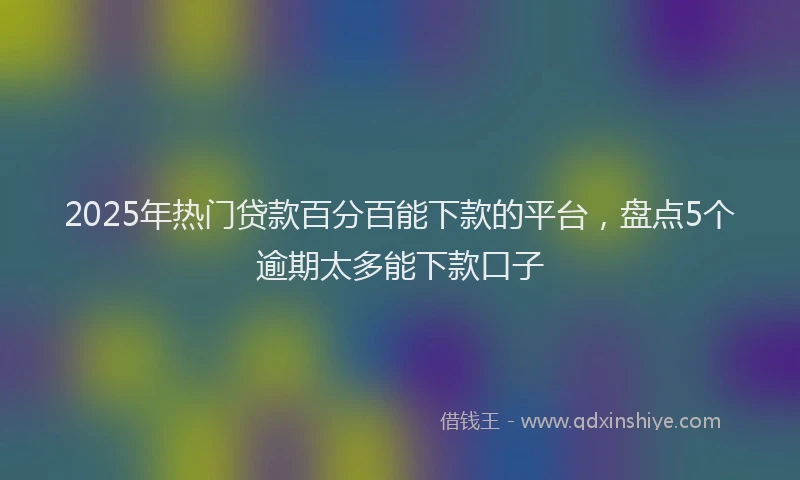 2025年热门贷款百分百能下款的平台，盘点5个逾期太多能下款口子