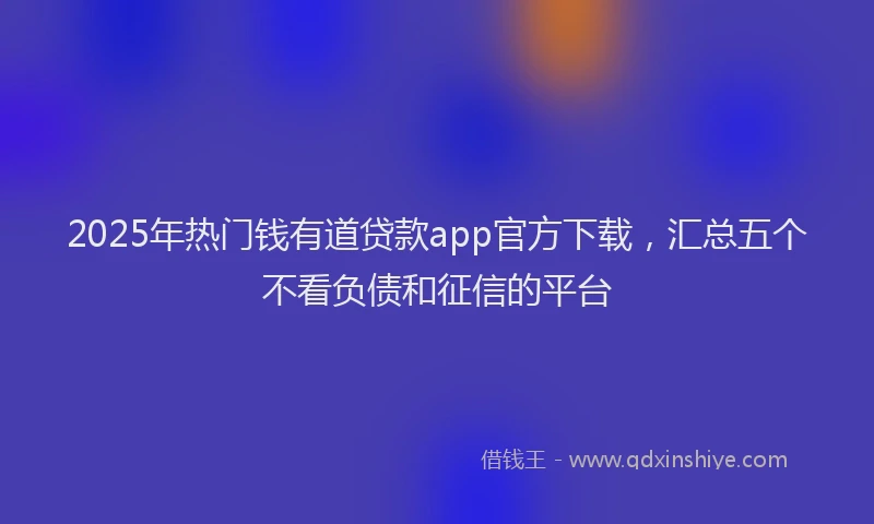 2025年热门钱有道贷款app官方下载，汇总五个不看负债和征信的平台