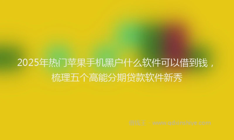 2025年热门苹果手机黑户什么软件可以借到钱，梳理五个高能分期贷款软件新秀