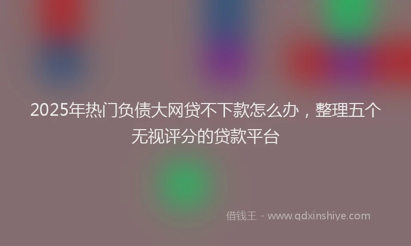 2025年热门负债大网贷不下款怎么办，整理五个无视评分的贷款平台