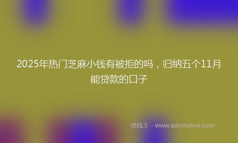 2025年热门芝麻小钱有被拒的吗，归纳五个11月能贷款的口子