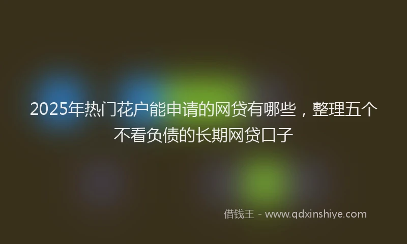 2025年热门花户能申请的网贷有哪些，整理五个不看负债的长期网贷口子