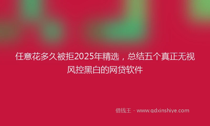任意花多久被拒2025年精选，总结五个真正无视风控黑白的网贷软件