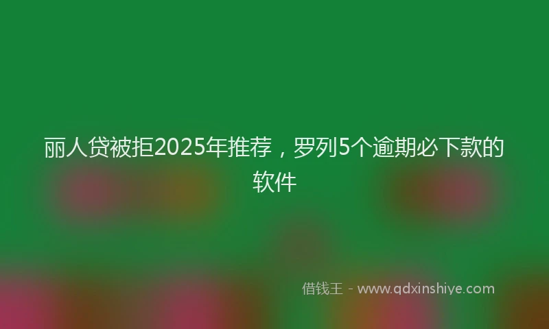 丽人贷被拒2025年推荐，罗列5个逾期必下款的软件