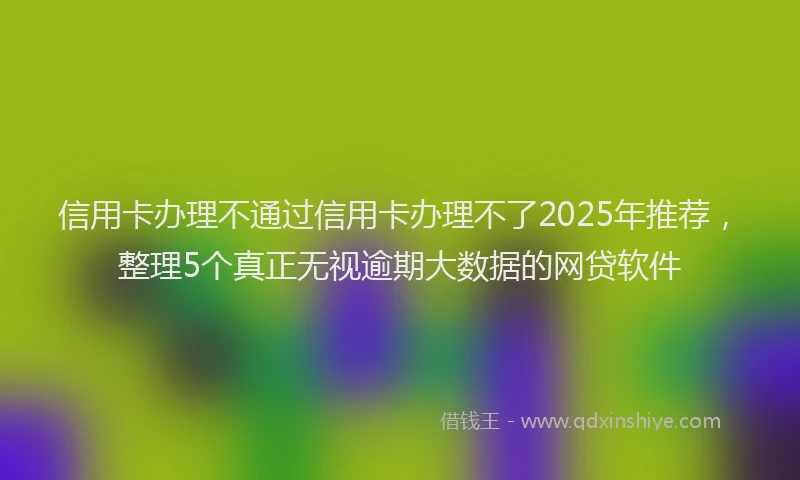 信用卡办理不通过信用卡办理不了2025年推荐，整理5个真正无视逾期大数据的网贷软件