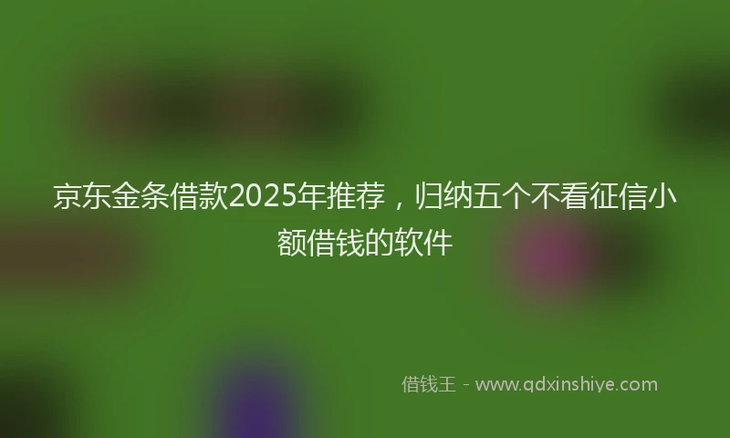 京东金条借款2025年推荐，归纳五个不看征信小额借钱的软件