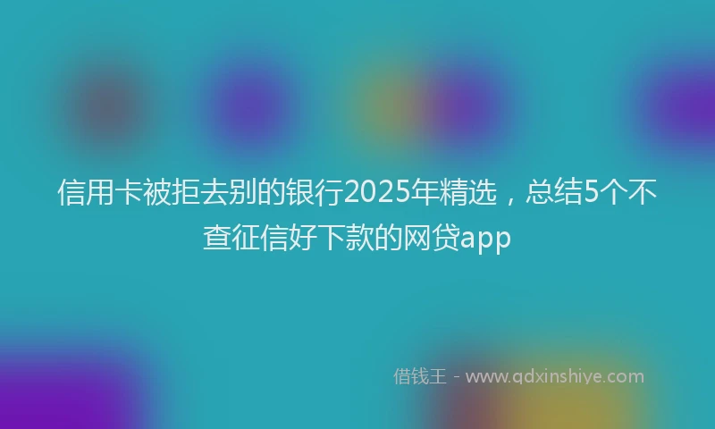 信用卡被拒去别的银行2025年精选，总结5个不查征信好下款的网贷app