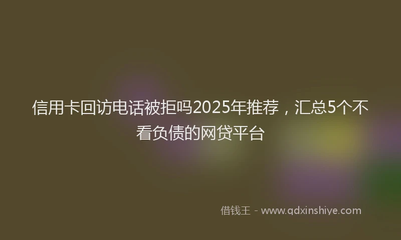 信用卡回访电话被拒吗2025年推荐，汇总5个不看负债的网贷平台