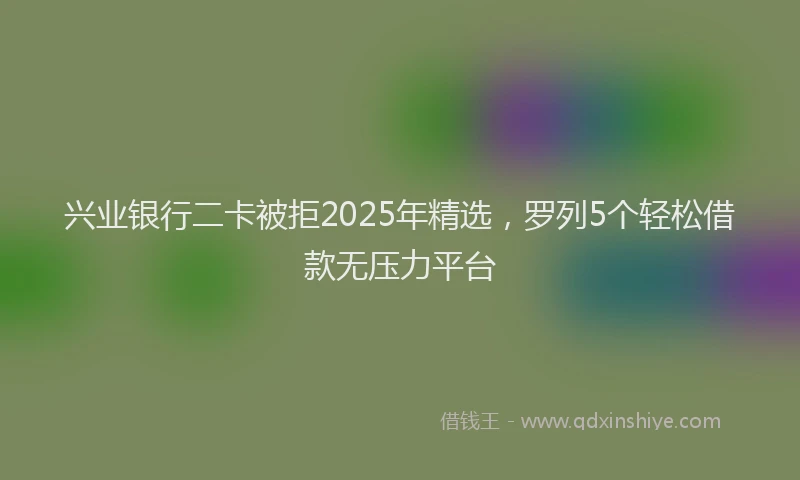 兴业银行二卡被拒2025年精选，罗列5个轻松借款无压力平台