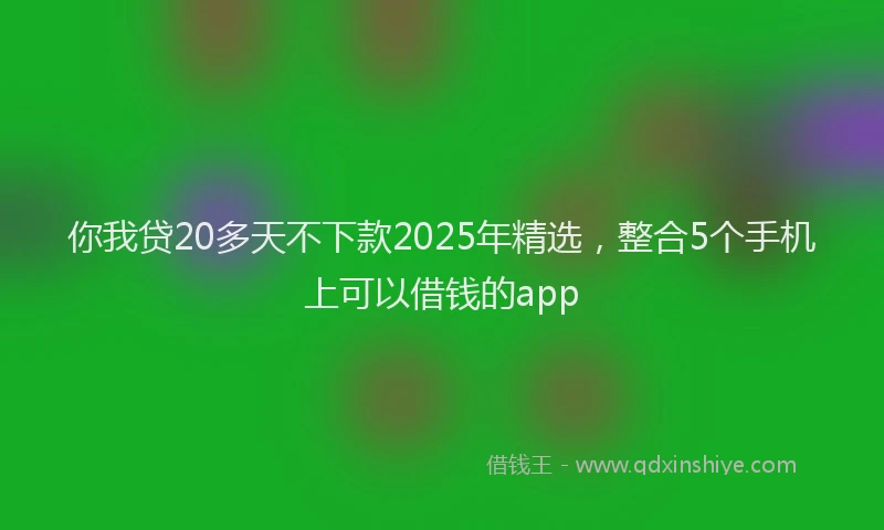 你我贷20多天不下款2025年精选，整合5个手机上可以借钱的app