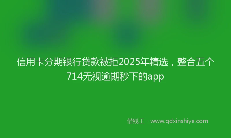 信用卡分期银行贷款被拒2025年精选，整合五个714无视逾期秒下的app