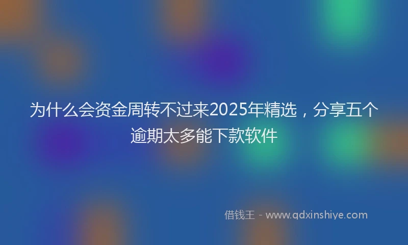 为什么会资金周转不过来2025年精选，分享五个逾期太多能下款软件