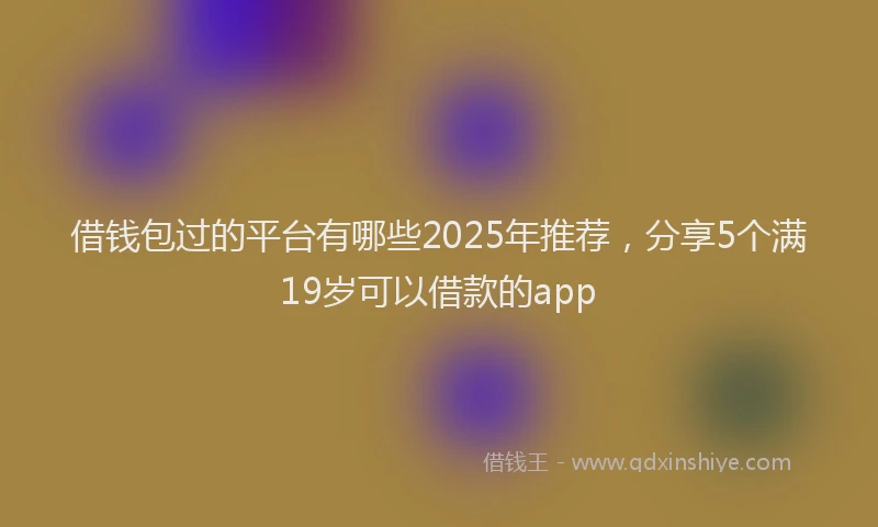 借钱包过的平台有哪些2025年推荐，分享5个满19岁可以借款的app