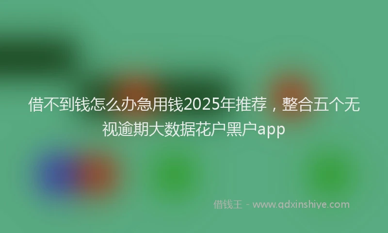 借不到钱怎么办急用钱2025年推荐，整合五个无视逾期大数据花户黑户app