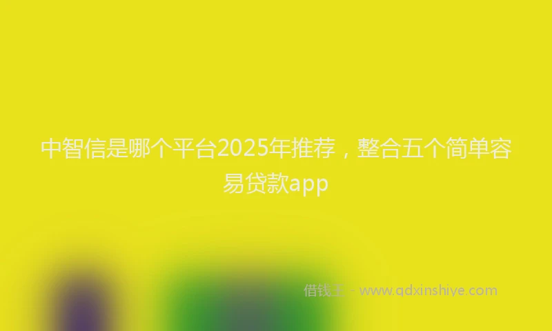 中智信是哪个平台2025年推荐，整合五个简单容易贷款app
