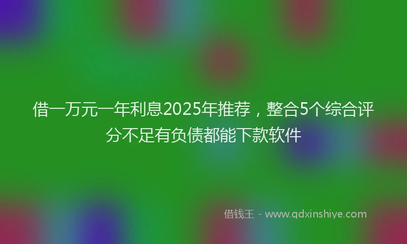 借一万元一年利息2025年推荐，整合5个综合评分不足有负债都能下款软件
