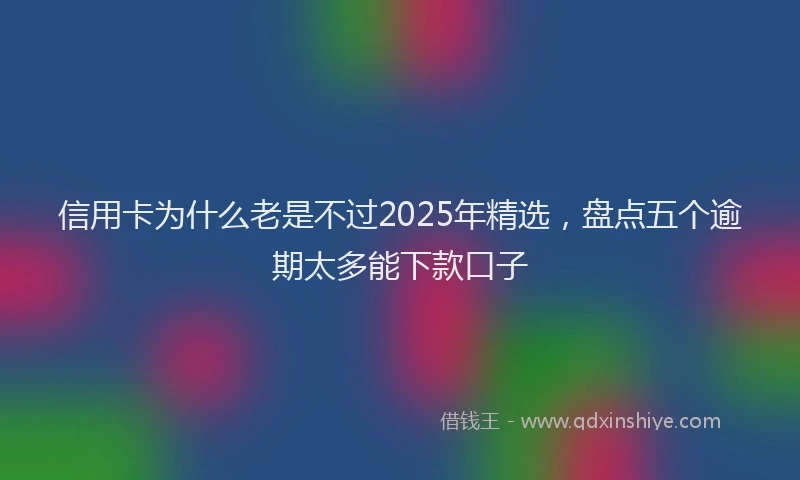 信用卡为什么老是不过2025年精选，盘点五个逾期太多能下款口子