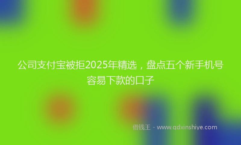 公司支付宝被拒2025年精选，盘点五个新手机号容易下款的口子