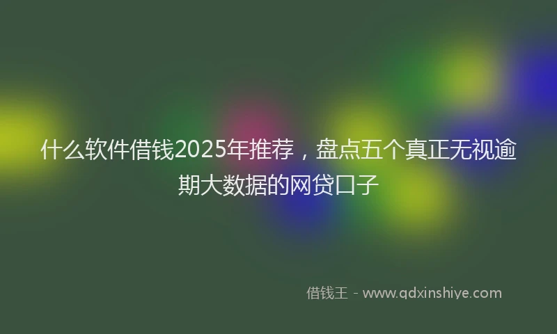 什么软件借钱2025年推荐，盘点五个真正无视逾期大数据的网贷口子