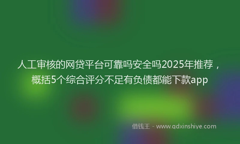 人工审核的网贷平台可靠吗安全吗2025年推荐，概括5个综合评分不足有负债都能下款app