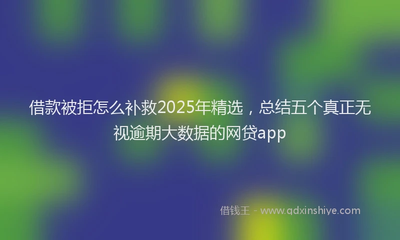 借款被拒怎么补救2025年精选，总结五个真正无视逾期大数据的网贷app