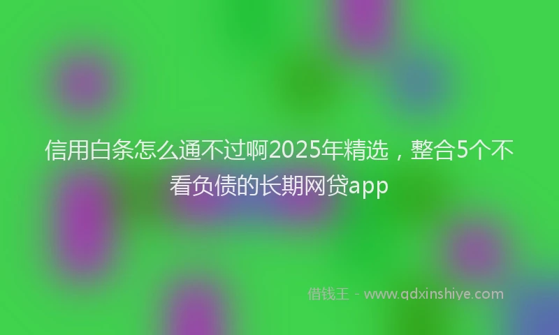 信用白条怎么通不过啊2025年精选，整合5个不看负债的长期网贷app