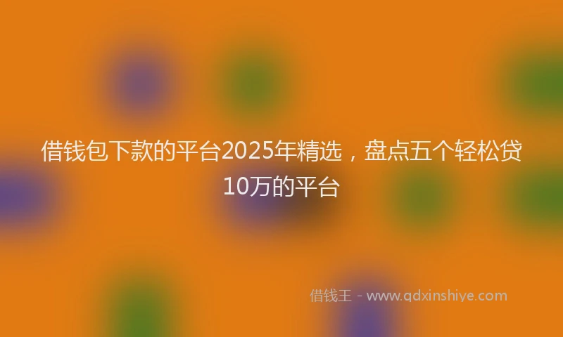 借钱包下款的平台2025年精选，盘点五个轻松贷10万的平台