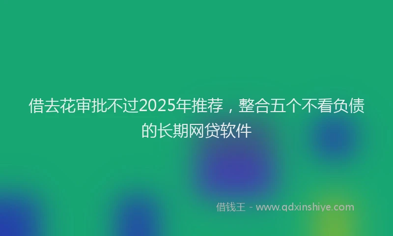 借去花审批不过2025年推荐，整合五个不看负债的长期网贷软件