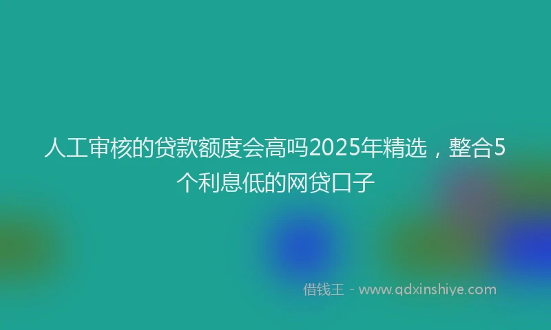 人工审核的贷款额度会高吗2025年精选，整合5个利息低的网贷口子