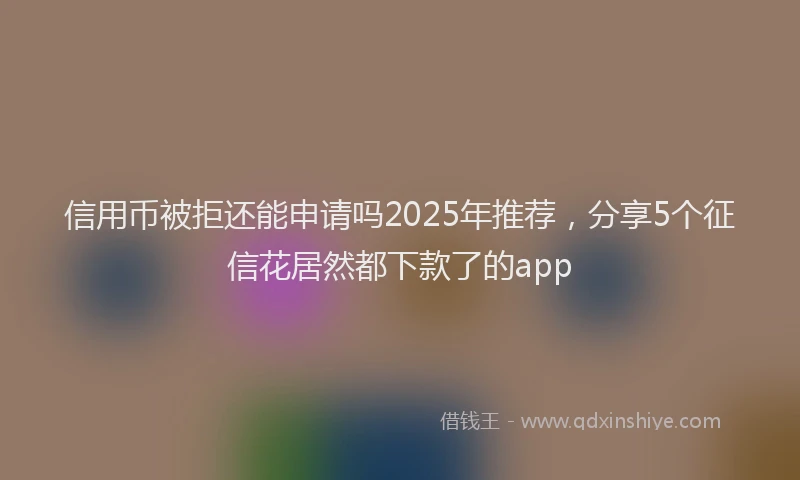 信用币被拒还能申请吗2025年推荐，分享5个征信花居然都下款了的app