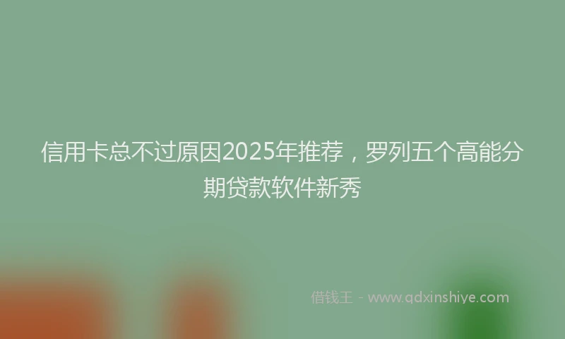 信用卡总不过原因2025年推荐，罗列五个高能分期贷款软件新秀