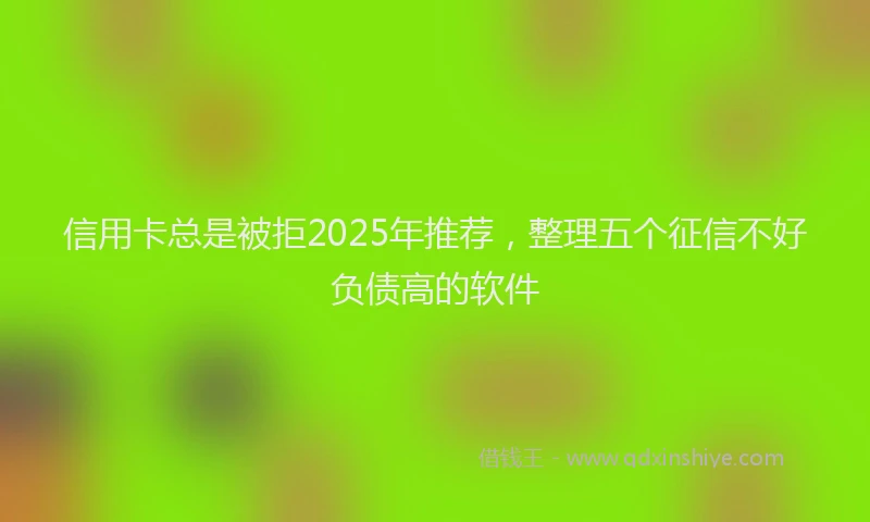 信用卡总是被拒2025年推荐，整理五个征信不好负债高的软件