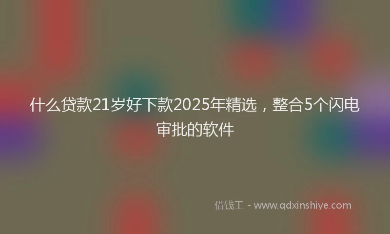 什么贷款21岁好下款2025年精选，整合5个闪电审批的软件