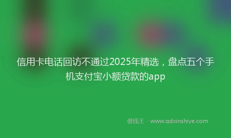 信用卡电话回访不通过2025年精选，盘点五个手机支付宝小额贷款的app
