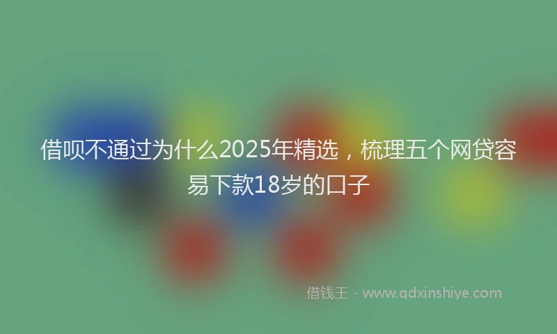借呗不通过为什么2025年精选，梳理五个网贷容易下款18岁的口子