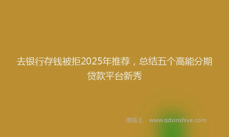 去银行存钱被拒2025年推荐，总结五个高能分期贷款平台新秀