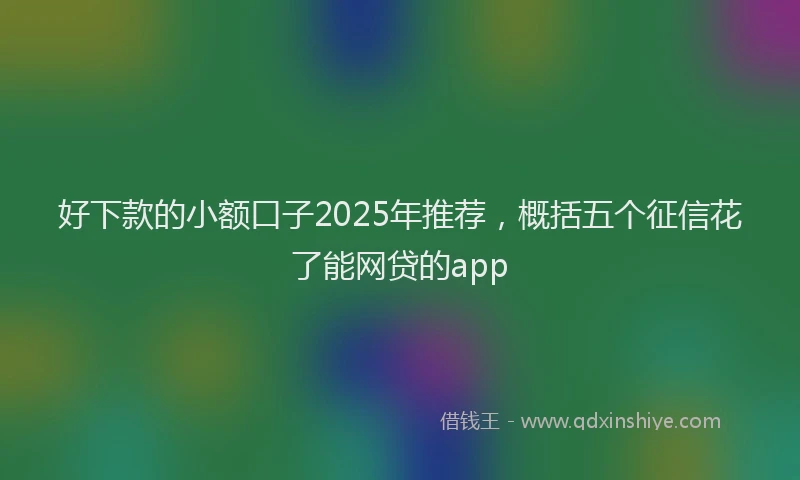 好下款的小额口子2025年推荐，概括五个征信花了能网贷的app