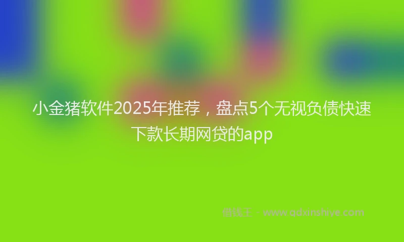 小金猪软件2025年推荐，盘点5个无视负债快速下款长期网贷的app