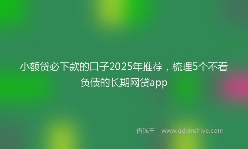 小额贷必下款的口子2025年推荐，梳理5个不看负债的长期网贷app