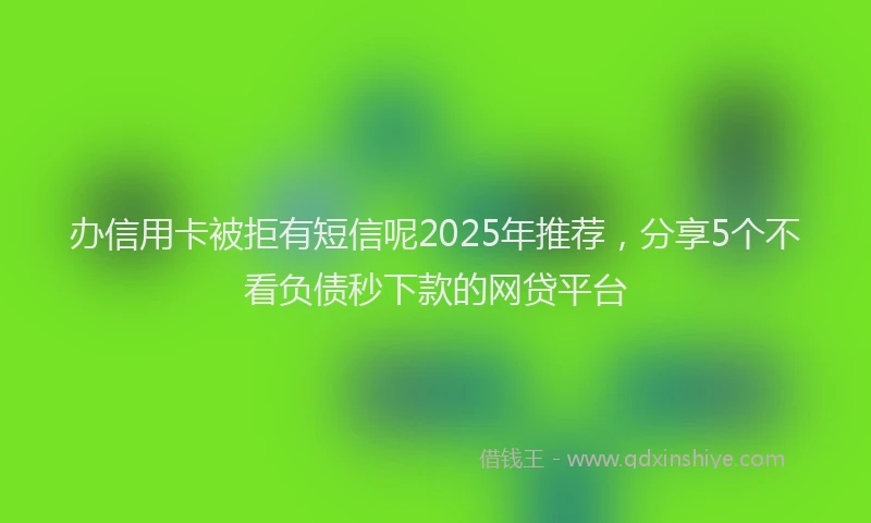 办信用卡被拒有短信呢2025年推荐，分享5个不看负债秒下款的网贷平台