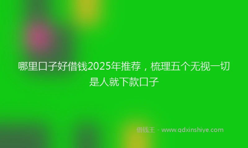 哪里口子好借钱2025年推荐，梳理五个无视一切是人就下款口子