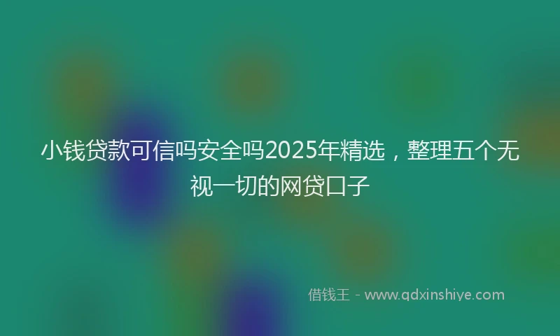 小钱贷款可信吗安全吗2025年精选，整理五个无视一切的网贷口子
