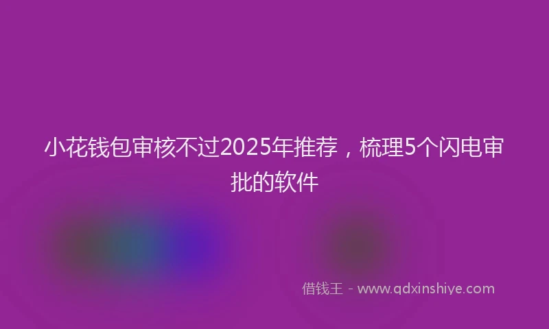 小花钱包审核不过2025年推荐，梳理5个闪电审批的软件